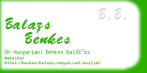 balazs benkes business card